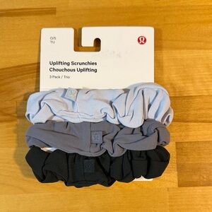 lululemon athletica Uplifting Scrunchies Trio - Blue, Gray, Black